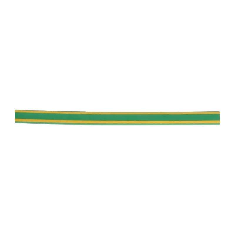 RS PRO Heat Shrink Tubing, Yellow/Green, 3.2 mm Diameter x 1.2m Length, Polyolefin, 2:1 Shrink Ratio 398-098
