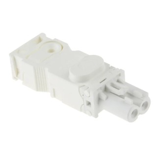 Wieland GST15i2 Series Cable Mini Connector Female Screw, 2-Pole, 16A, IP20, 250V, White GST15i2