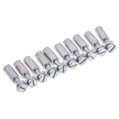 RS PRO Q Series Cross Connector for Terminal Block, Copper, 10 Pole, Natural, 800V, 20A, Screw Mount 399-105