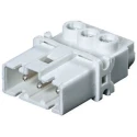 Wieland GESIS Series Panel Power Male Screw Lighting Connector, 3-Pole, 16A, IP20, 250V, Panel Mount, White, 91.932.9053.0