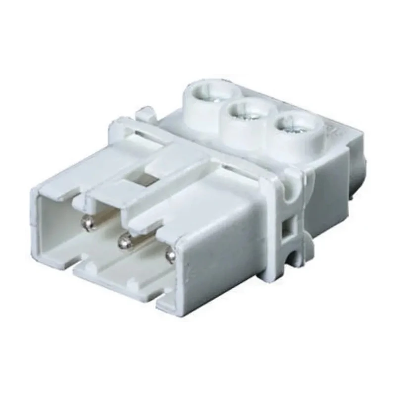 Wieland GESIS Series Panel Power Male Screw Lighting Connector, 3-Pole, 16A, IP20, 250V, Panel Mount, White, 91.932.9053.0