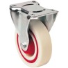 Guitel Hervieu Fixed Castor, 200 kg Capacity, 125 mm Polyamide Wheel, Galvanised Steel Frame, Fixed, 379967