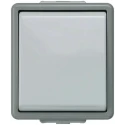 Siemens Surface Mount Rocker Light Switch, 1 Gang, 1 Way, IP44, 250V, 10A, Grey, DELTA Series 5TA4701