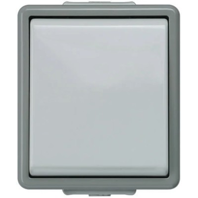 Siemens Surface Mount Rocker Light Switch, 1 Gang, 1 Way, IP44, 250V, 10A, Grey, DELTA Series 5TA4701
