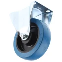 Guitel Hervieu Fixed Castor 400 kg Capacity 160 mm Wheel Rubber Galvanised Steel Frame 42 mm Width Roller Bearing 5207223
