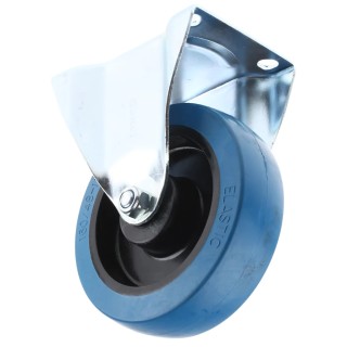 Guitel Hervieu Fixed Castor 400 kg Capacity 160 mm Wheel Rubber Galvanised Steel Frame 42 mm Width Roller Bearing 5207223