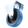 Guitel Hervieu Fixed Castor 400 kg Capacity 160 mm Wheel Rubber Galvanised Steel Frame 42 mm Width Roller Bearing 5207223