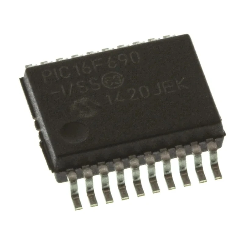 Microchip PIC16F690-I/SS 8-bit PIC Microcontroller, 48 MHz, 7kB Flash, 20-Pin SSOP