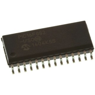 Microchip PIC16F882-I/SO 8-bit PIC Microcontroller 40 MHz 3.5kB FLASH SOIC 28-Pin