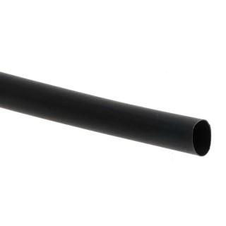 RS PRO Heat Shrink Tubing Polyolefin Black 12.7 mm Sleeve Diameter, 1.2 m Length, 2:1 Shrink Ratio 398-161