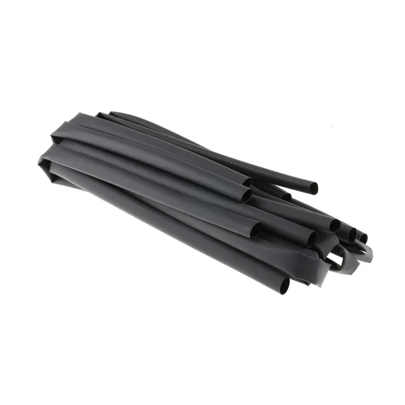RS PRO Heat Shrink Tubing Polyolefin Black 12.7 mm Sleeve Diameter, 1.2 m Length, 2:1 Shrink Ratio 398-161