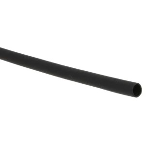 RS PRO Flexible Polyolefin Heat Shrink Tubing, Black, 2.4 mm Sleeve Diameter x 1.2 m Length, 2:1 Shrink Ratio, Flame 398-212