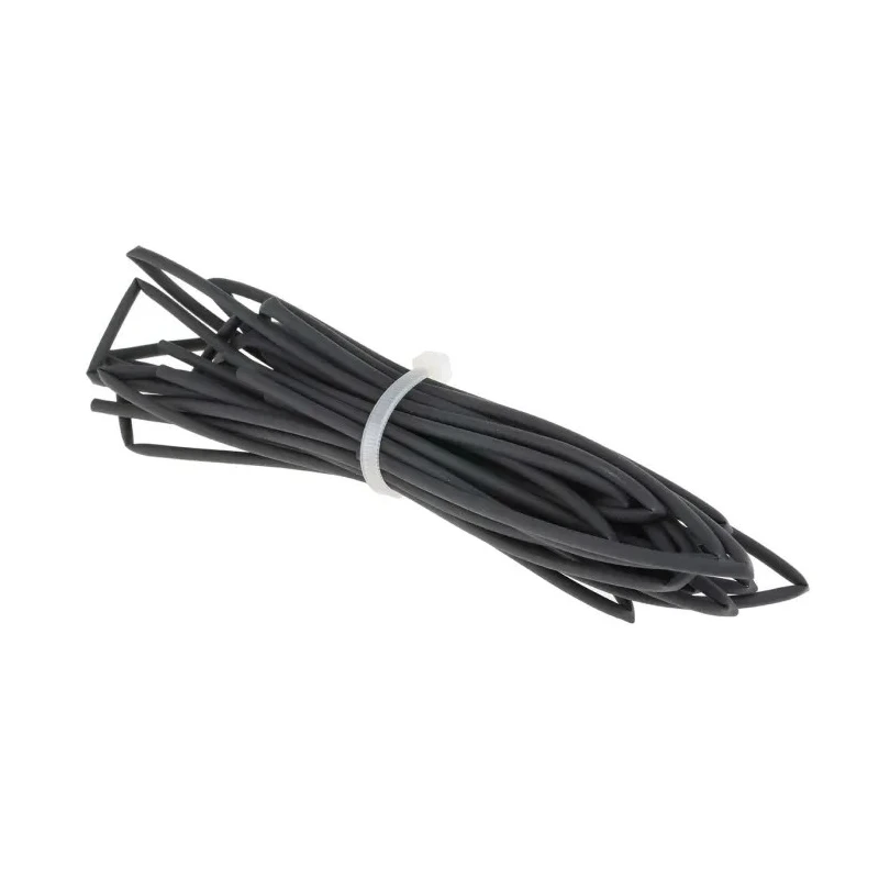 RS PRO Flexible Polyolefin Heat Shrink Tubing, Black, 2.4 mm Sleeve Diameter x 1.2 m Length, 2:1 Shrink Ratio, Flame 398-212