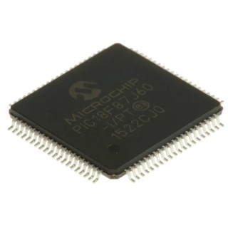 Microchip 8-bit PIC Microcontroller 128kB FLASH 80-Pin TQFP 48MHz Surface Mount PIC18F87J60-I/PT