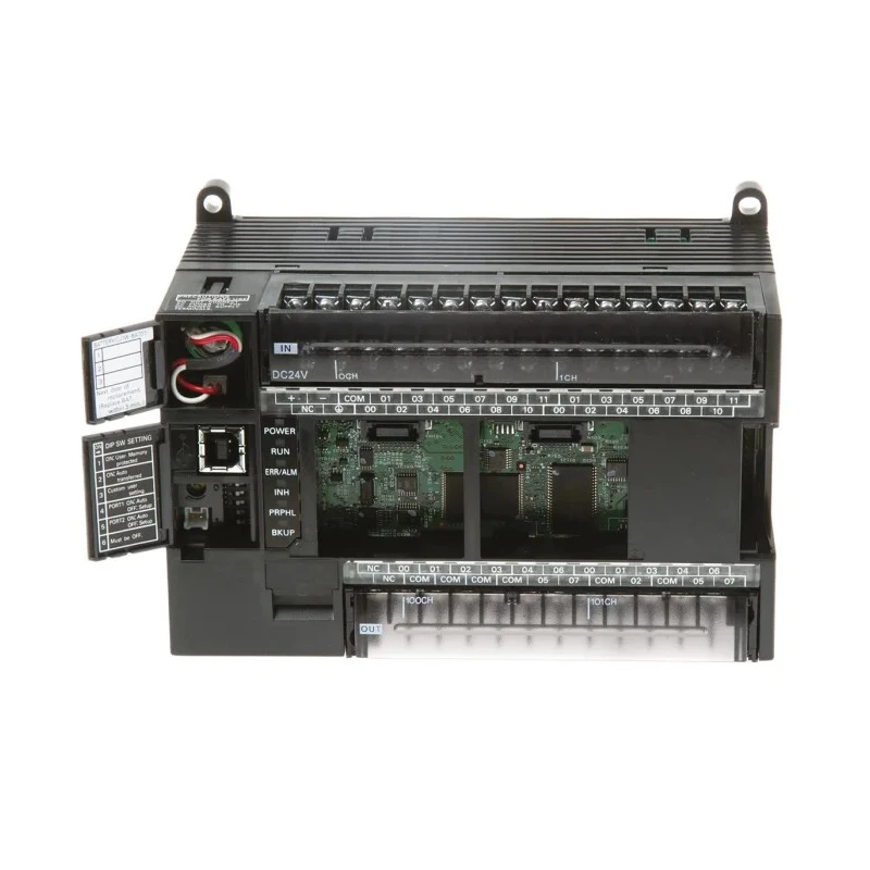 Omron CP1L Series PLC CPU, 24 Digital Inputs, DC Input, 16 Relay Outputs, DIN Rail Mount, USB, Battery Backup 