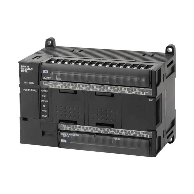 Omron CP1L Series PLC CPU, 24 Digital Inputs, DC Input, 16 Relay Outputs, DIN Rail Mount, USB, Battery Backup 