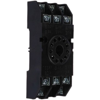 Broyce Control 11 Way DIN Rail Relay Socket, 250V AC, 10A, 11 Pins, Screw Terminal S11P