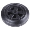 Guitel Hervieu Black Rubber Trolley Wheel 200 mm Diameter, 47 mm Width, 200 kg Load Capacity, Roller Bearing 1811120