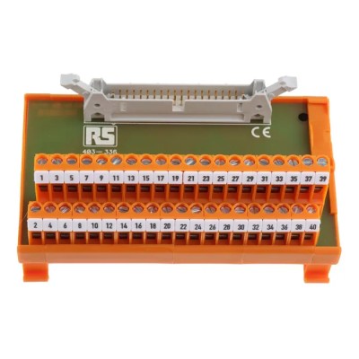 RS PRO 40-Contact Male Interface Module IDC Connector DIN Rail 1A 50V 403-336