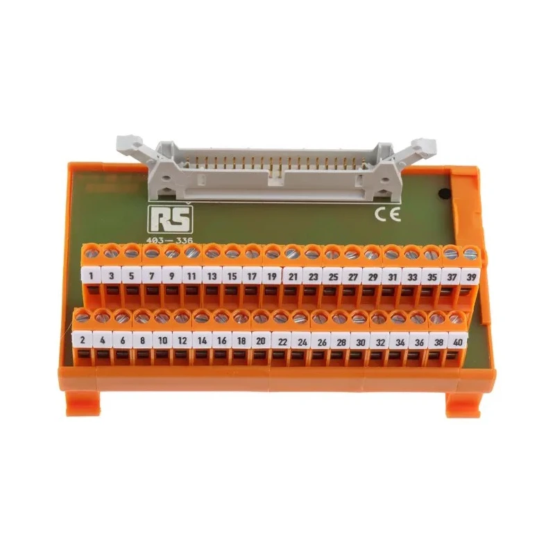 RS PRO 40-Contact Male Interface Module IDC Connector DIN Rail 1A 50V 403-336