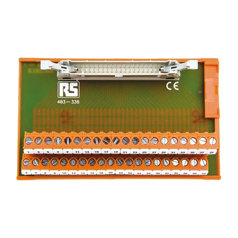 RS PRO 40-Contact Male Interface Module IDC Connector DIN Rail 1A 50V 403-336
