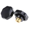 RS PRO Black Multiple Lobes Clamping Knob M8 Threaded Through Hole Brass Insert 44 mm Diameter 686-171