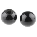 RS PRO Black Duroplast Ball Clamping Knob, Push-in Mount, 44 mm Knob Diameter, 686-597