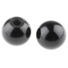 RS PRO Black Duroplast Ball Clamping Knob, Push-in Mount, 44 mm Knob Diameter, 686-597