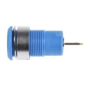 Staubli Blue Female Banana Socket, 4 mm Tab Termination, 1000V, 24A, Gold Plating 23.3000-23