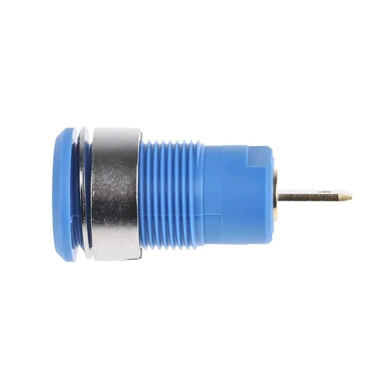 Staubli Blue Female Banana Socket, 4 mm Tab Termination, 1000V, 24A, Gold Plating 23.3000-23
