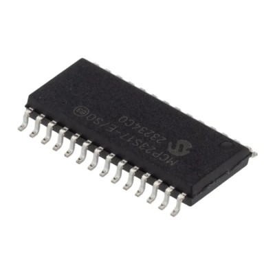 Microchip 16-Channel I/O Expander Serial-SPI SOIC 28, Surface Mount, 5.5V, MCP23S17-E/SO