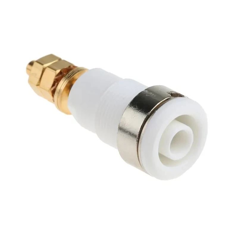 Staubli White Female Banana Socket, 4 mm Connector, Solder Termination, 1000V, 32A, Gold Plating 23.3020-29