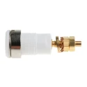 Staubli White Female Banana Socket, 4 mm Connector, Solder Termination, 1000V, 32A, Gold Plating 23.3020-29