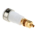 Staubli White Female Banana Socket, 4 mm Connector, Solder Termination, 1000V, 32A, Gold Plating 23.3020-29