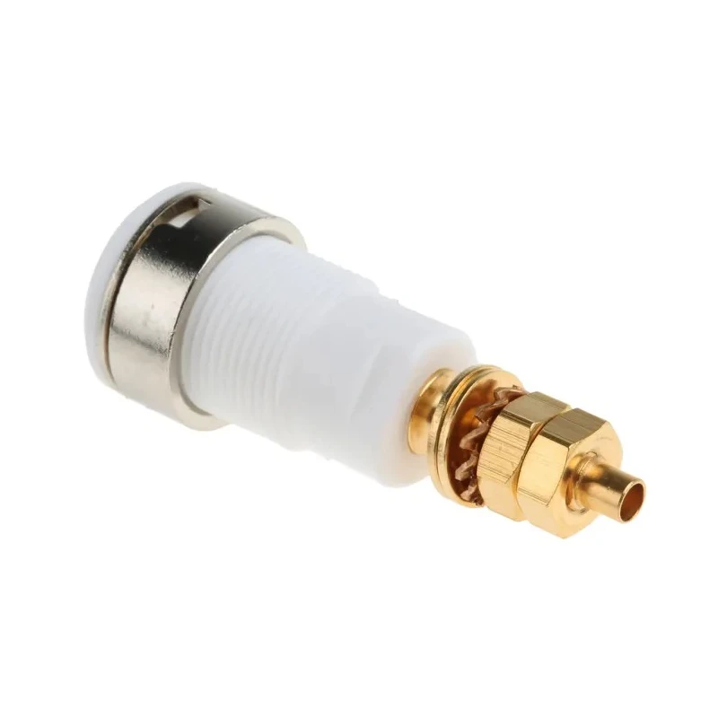 Staubli White Female Banana Socket, 4 mm Connector, Solder Termination, 1000V, 32A, Gold Plating 23.3020-29