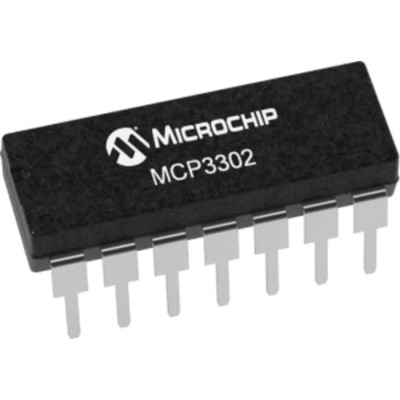 Microchip SAR Analogue to Digital Converter MCP3302-CI/P 2-Channel 12-bit + Sign 100ksps PDIP 14-Pin