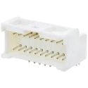 Molex MicroClasp Series Right Angle Through Hole PCB Header, 18 Contacts, 2 mm Pitch, Double Row, Shrouded, Brass 55959-1830