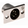 Neutrik Panel Mount XLR Connector, 4-Pin Male, Straight, 10A 50V, Solder Termination, Silver Over Nickel Plating NC4MP