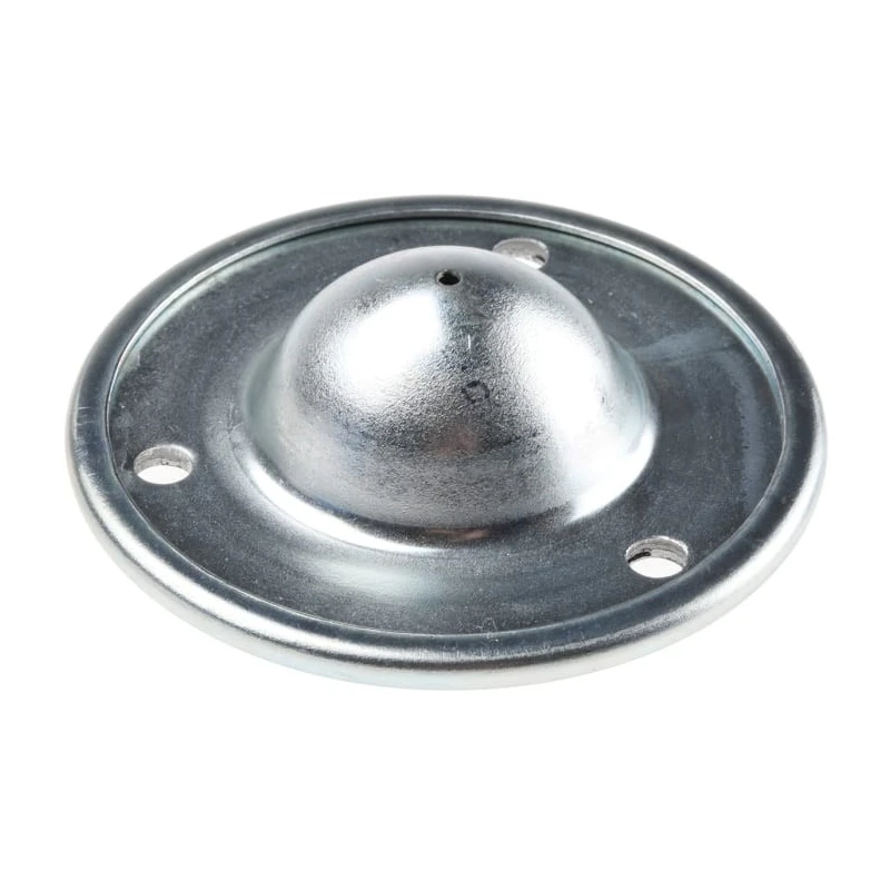 ALWAYSE Ball Transfer Unit 3-Hole Flange, 25 mm Ball Diameter, Steel, 55 kg Load 100813