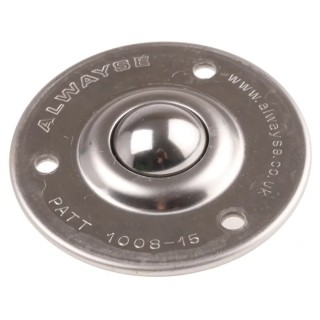 ALWAYSE Ball Transfer Unit 25 mm Ball Diameter Stainless Steel 3-Hole Flange 73 mm Flange 100815