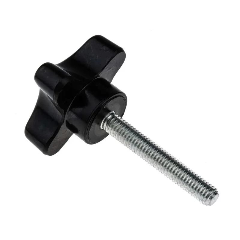 RS PRO Phenolic 4-Arm Clamping Knob M6 Threaded Stud 38 mm Diameter 40mm Stud Length 686-626