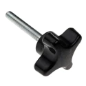 RS PRO Phenolic 4-Arm Clamping Knob M6 Threaded Stud 38 mm Diameter 40mm Stud Length 686-626