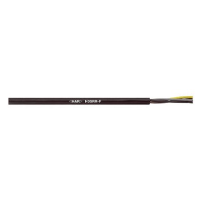 Lapp H05-RRF Flexible Rubber Power Cable, 100m Reel, 4 Core, Stranded Copper, Black, 60°C, CE, H05-RRF