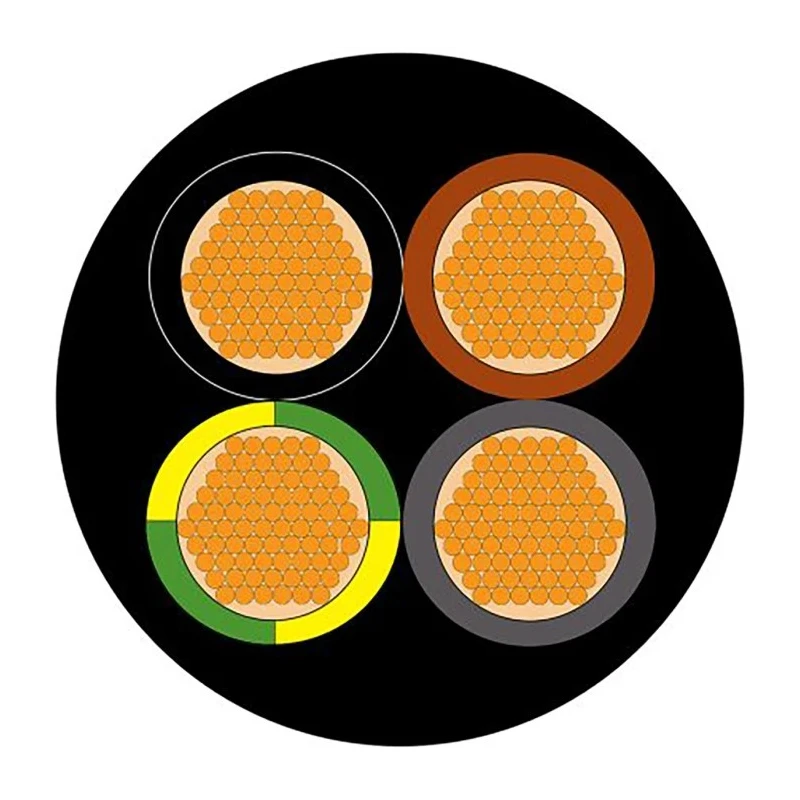 Lapp H05-RRF Flexible Rubber Power Cable, 100m Reel, 4 Core, Stranded Copper, Black, 60°C, CE, H05-RRF