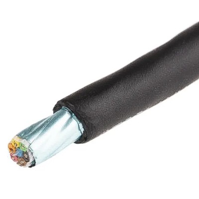 Alpha Wire XTRA-GUARD 2 Series Data Cable, 1 Pair, 0.35 mm², 30m, Black PVC Sheath, 300V, 25481 BK005