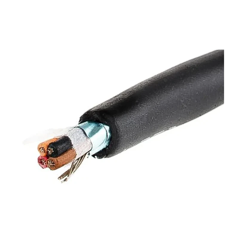 Alpha Wire XTRA-GUARD 2 Control Cable, 4 Cores, Screened, 30m, Black PVC Sheath, 300V, 22AWG, Armoured 25194 BK005