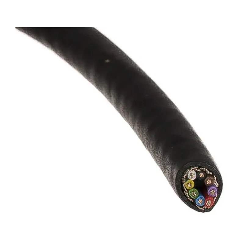 Alpha Wire XTRA-GUARD 2 Control Cable, 8 Cores, 0.81mm², 18 AWG, Screened, Armoured, Black Polyvinyl Chloride 25388 BK005