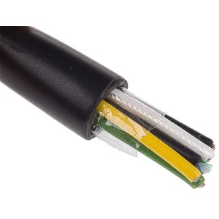 Alpha Wire XTRA-GUARD 2 Control Cable 6 Cores 0.81mm² 18 AWG Unscreened Black 30m Polyvinyl Chloride 300V 25066 BK005
