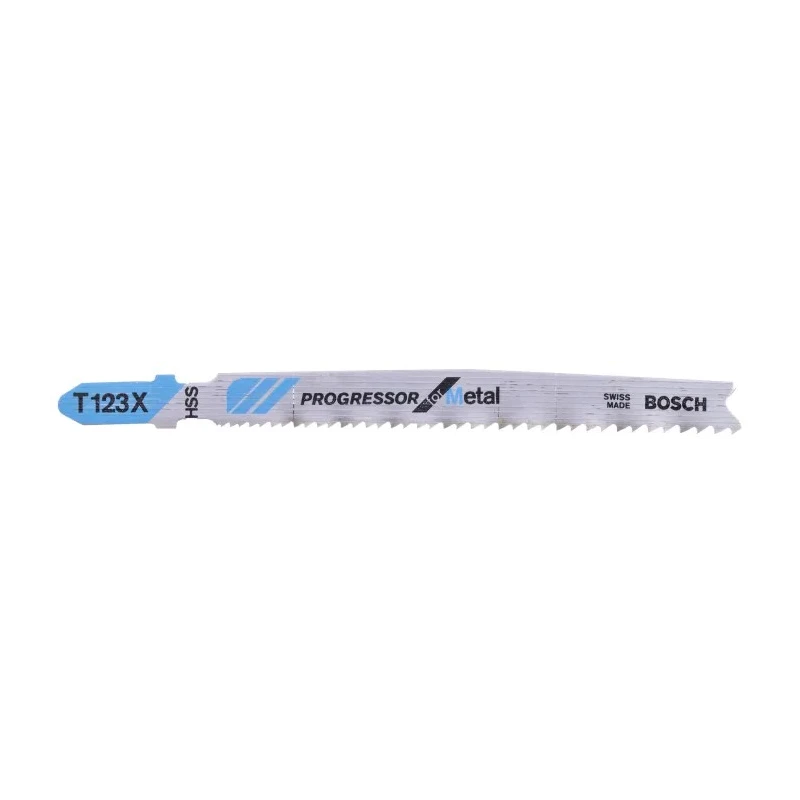 Bosch Jigsaw Blade for Aluminium and Soft Metal, High Speed Steel, 74 mm Length, T123X Series, Model 2608638473