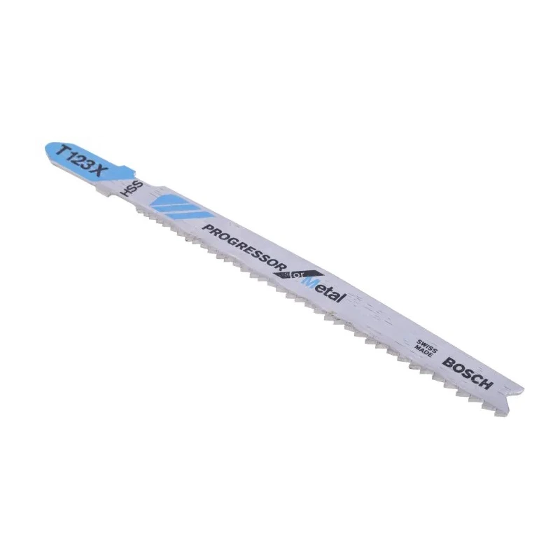 Bosch Jigsaw Blade for Aluminium and Soft Metal, High Speed Steel, 74 mm Length, T123X Series, Model 2608638473